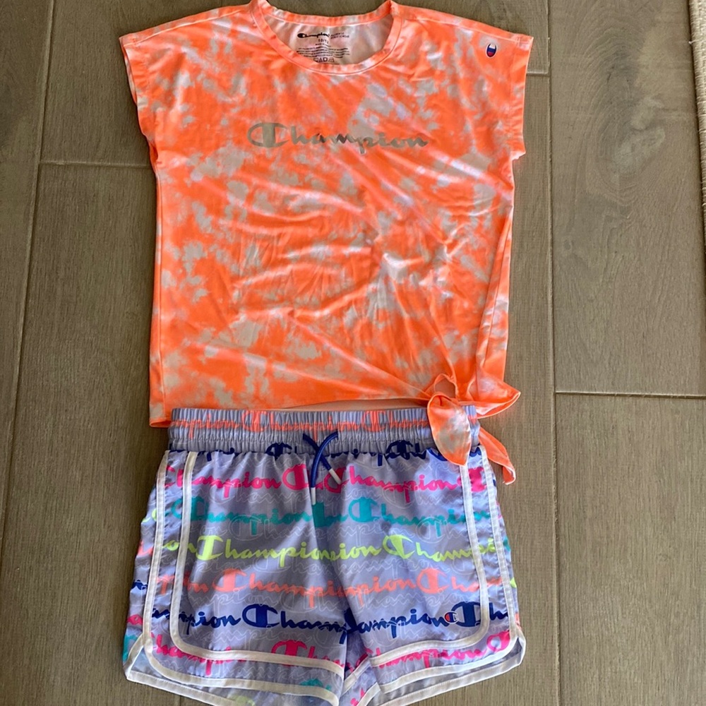NWOT Champion Girls Athletic Top & Shorts